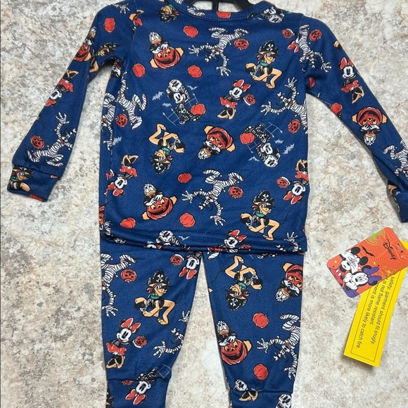 Disney Other - Disney Kids Pajamas - Blue with Halloween Characters